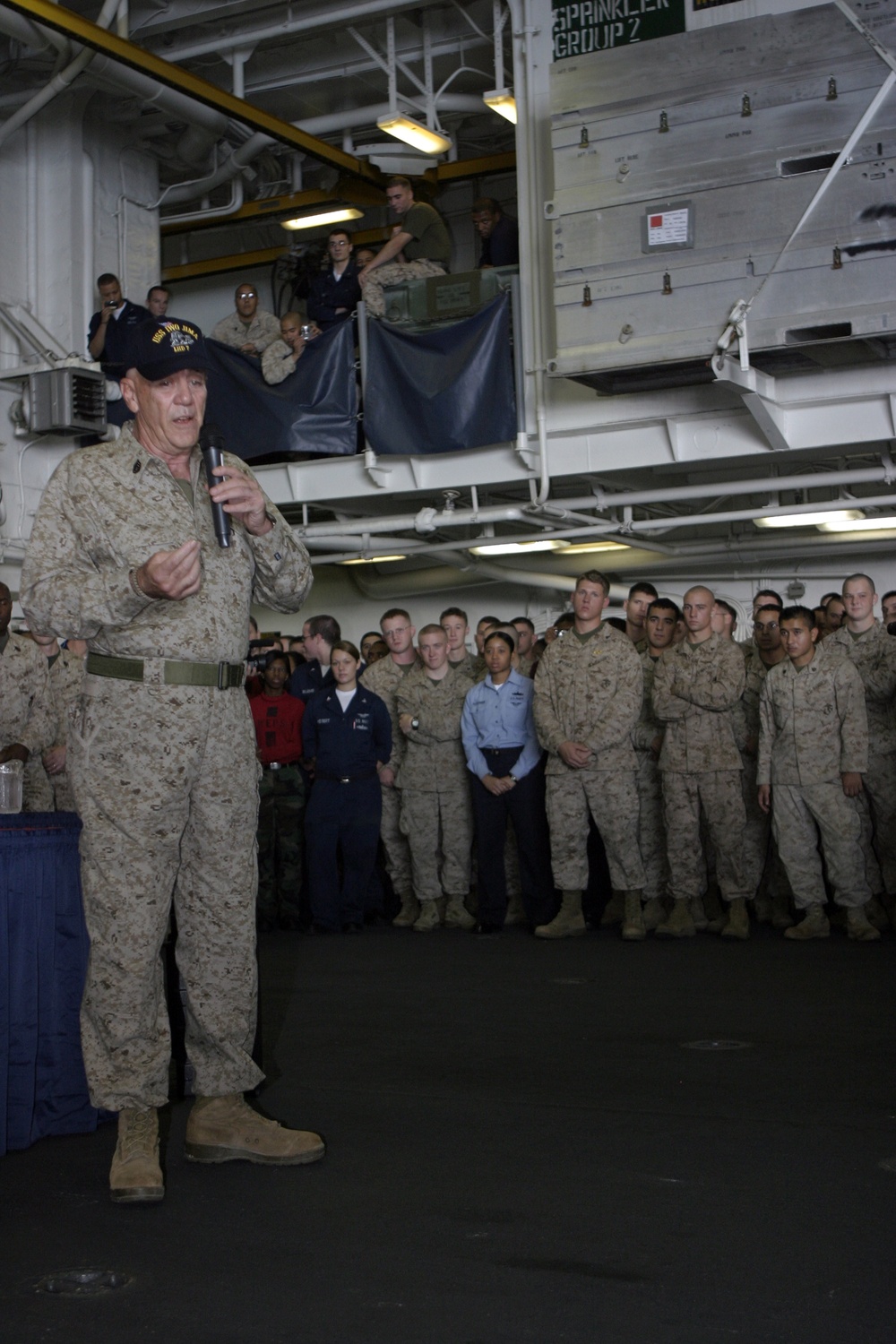 Marine Corps Icon Visits USS Iwo Jima