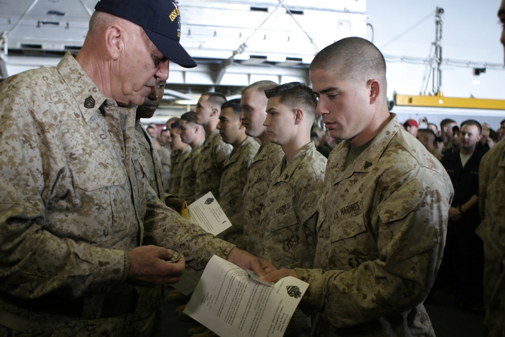 Marine Corps Icon Visits USS Iwo Jima