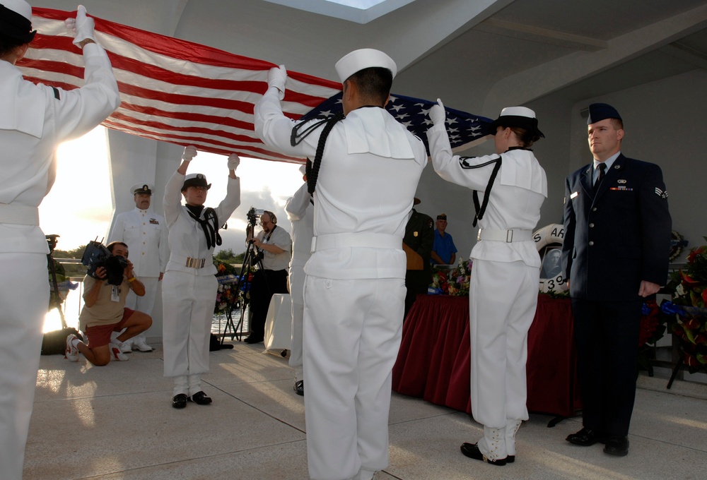 interment ceremony aboard the USS Arizona Memorial