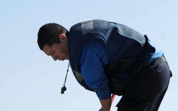 Work aboard the USS Theodore Roosevelt