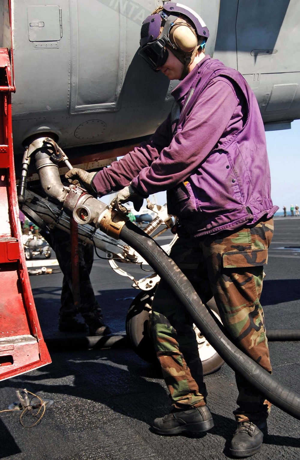 Work aboard the USS Theodore Roosevelt