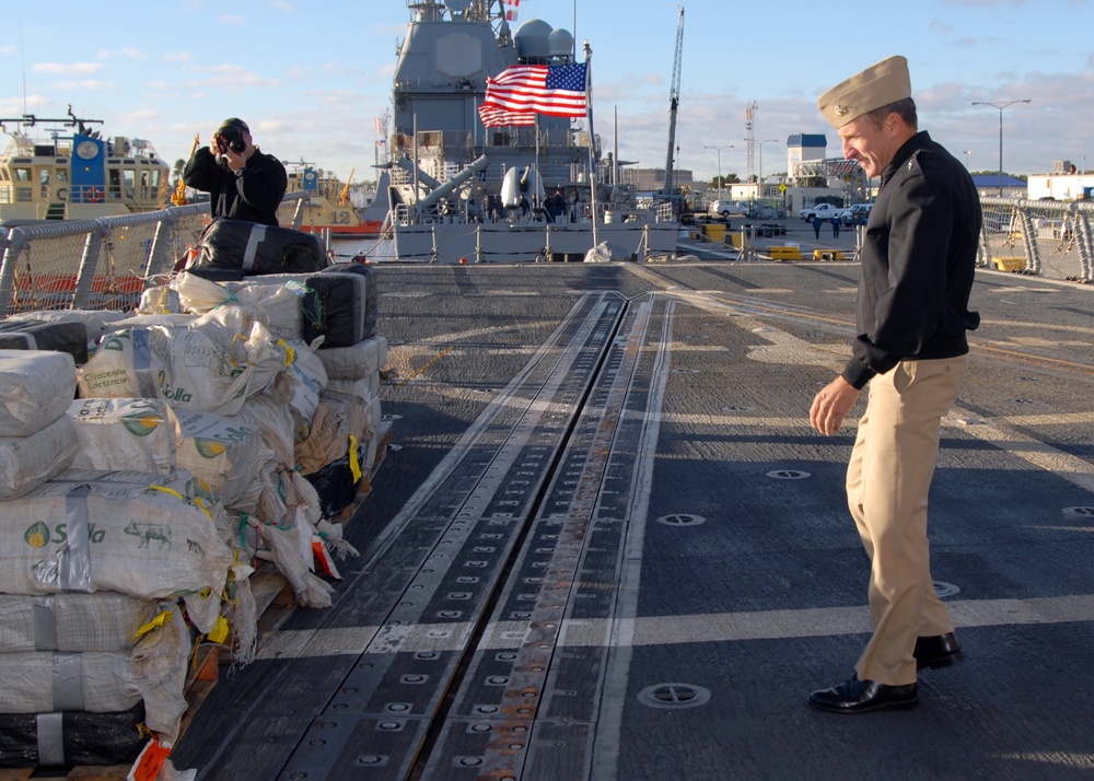 Seized drugs on USS Samuel B. Roberts