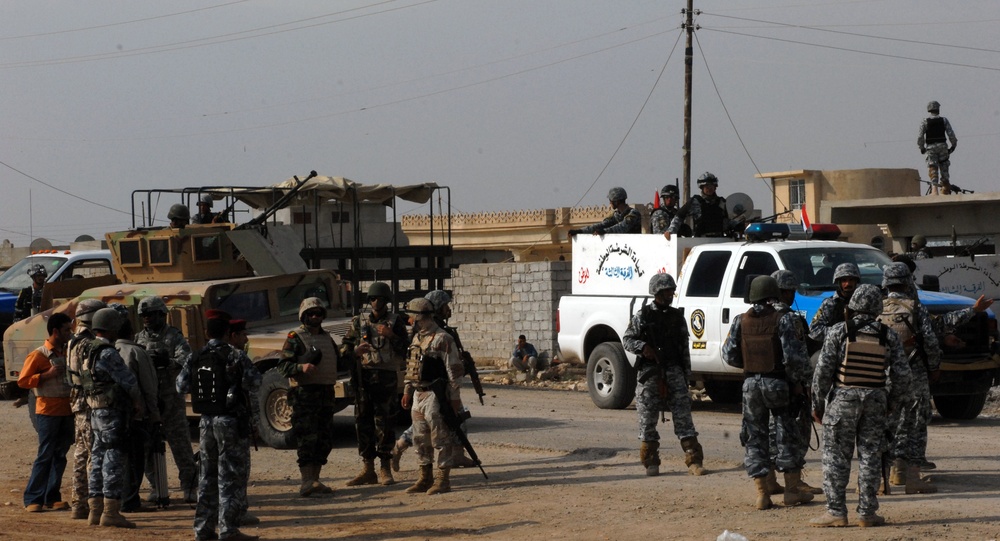 Iraqi National Police recruit in Ninewa province