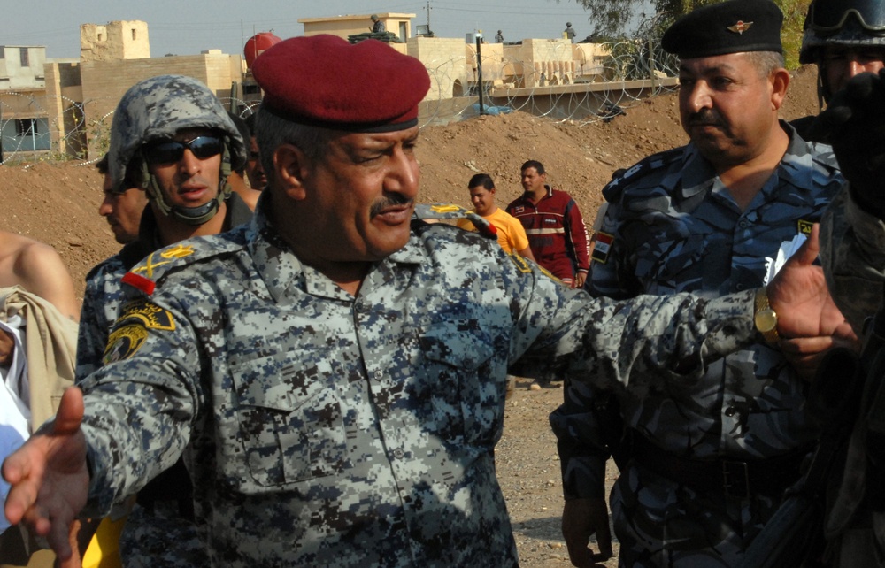 Iraqi National Police recruit in Ninewa province