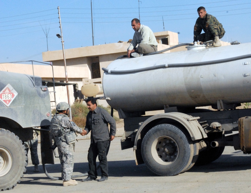 Fuel transfer with Iraqi National Contractors