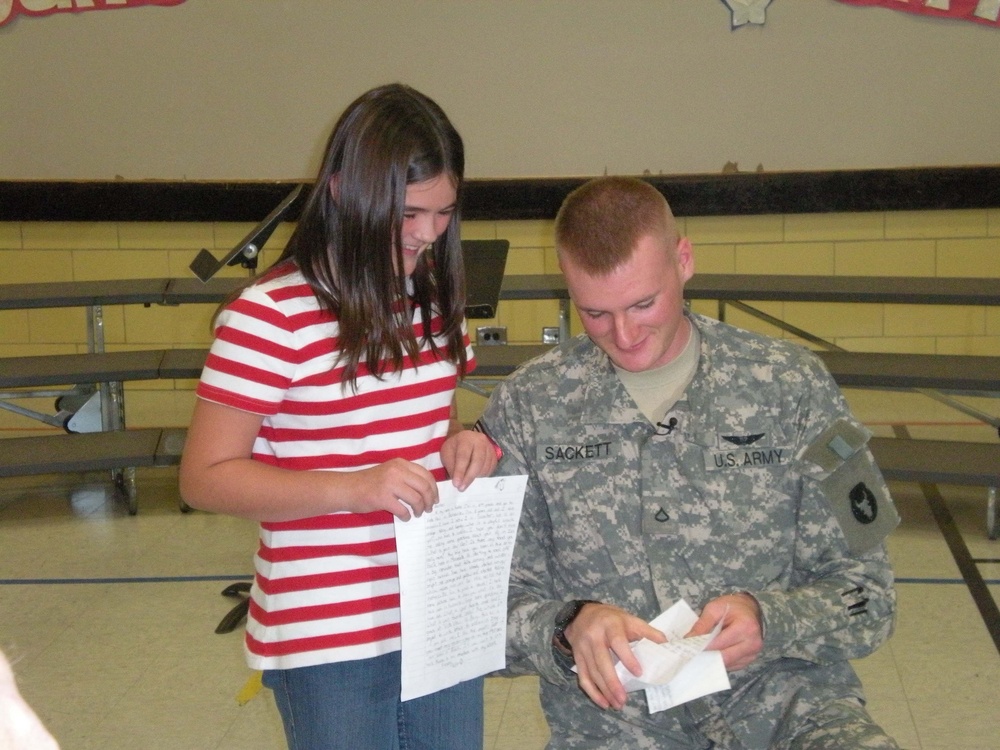 PFC. Meets Pen Pal