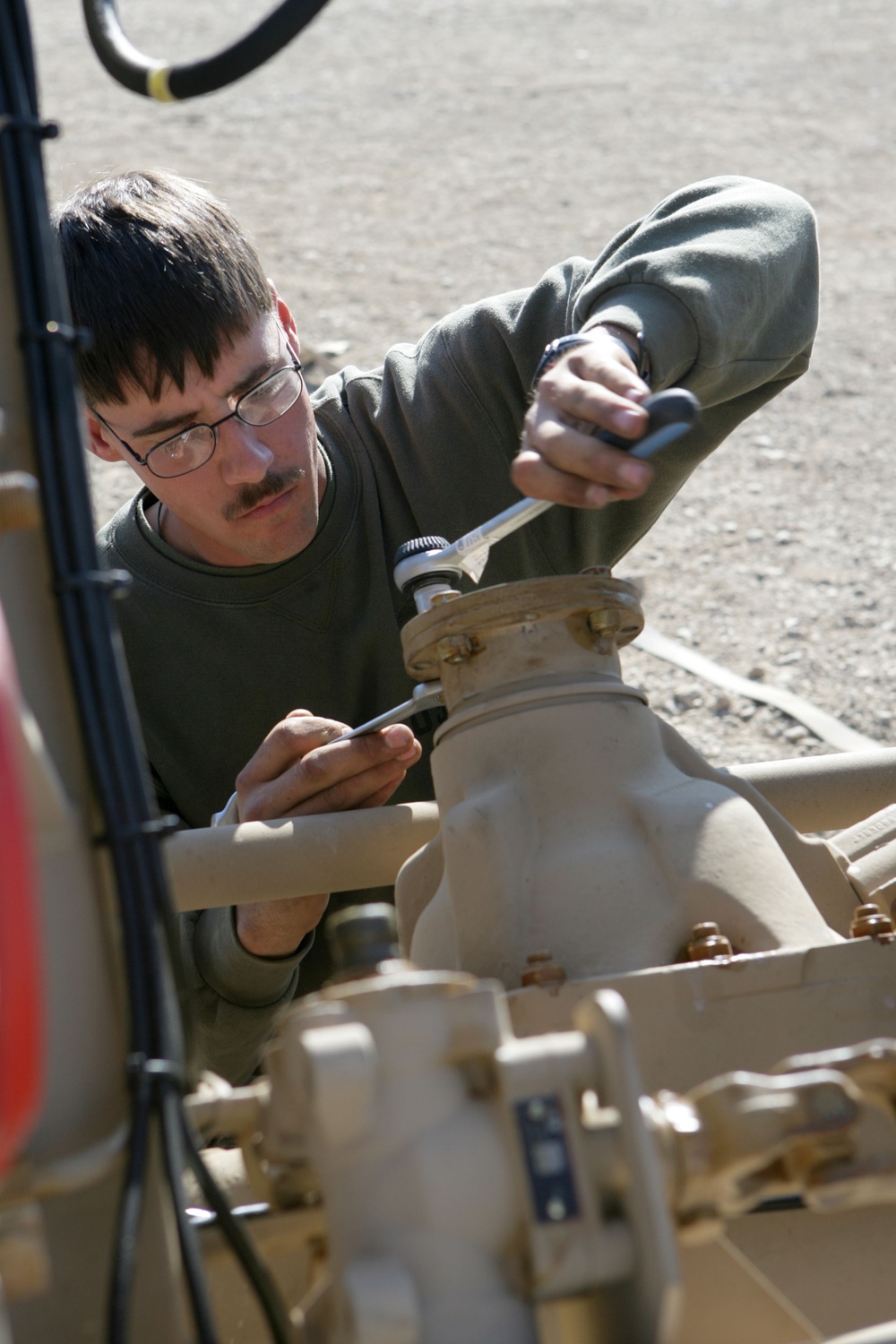 Working on tactical support vehicles