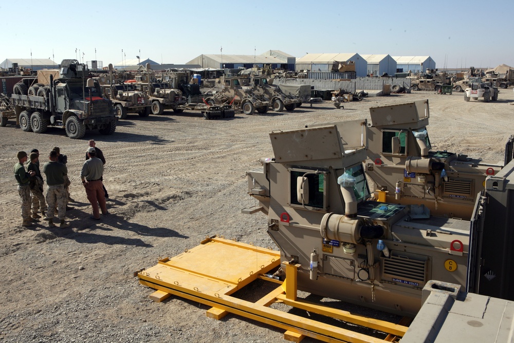 Working on tactical support vehicles