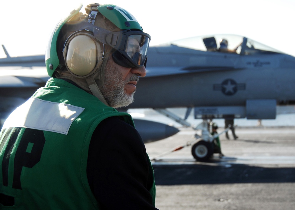 Afghanistan President Visits USS Theodore Roosevelt