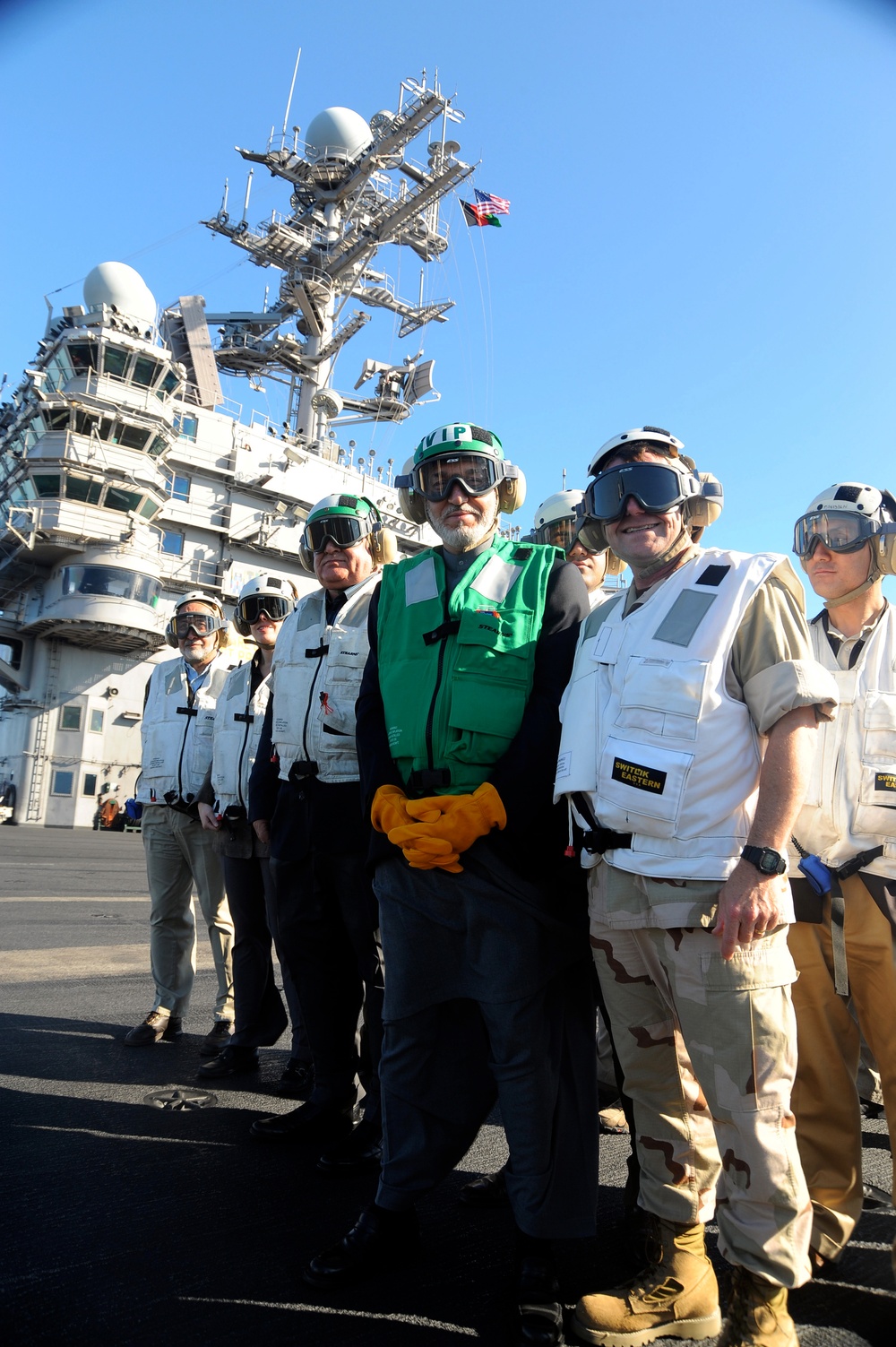 Afghanistan President Visits USS Theodore Roosevelt