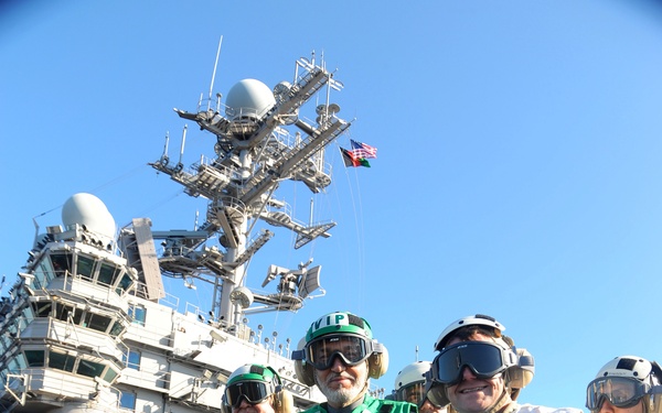 Afghanistan President Visits USS Theodore Roosevelt