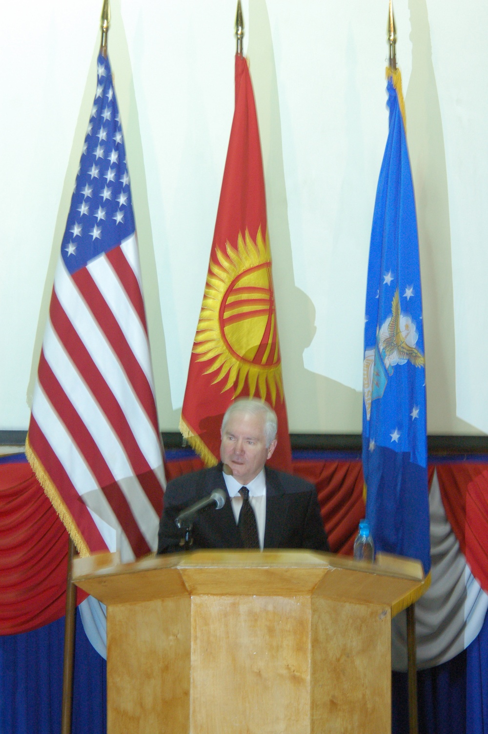 Secretary of Defense Robert Gates Visits Manas Air Base, Kyrgyzstan