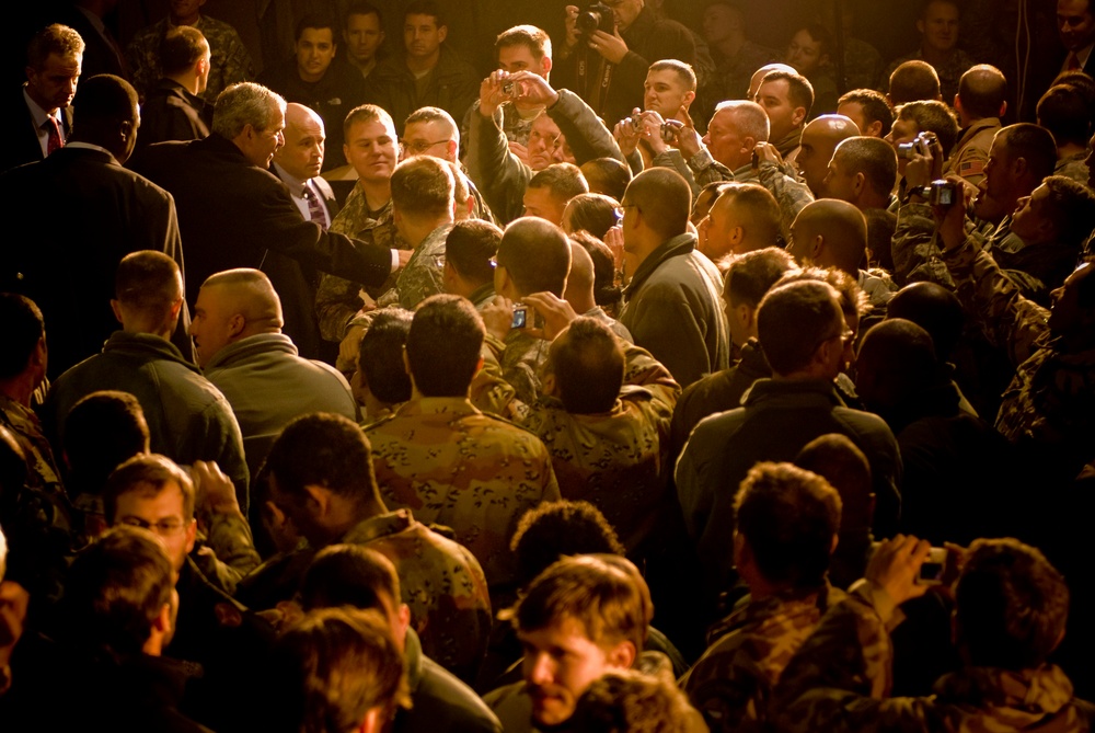 President Bush Visits Bagram Air Field