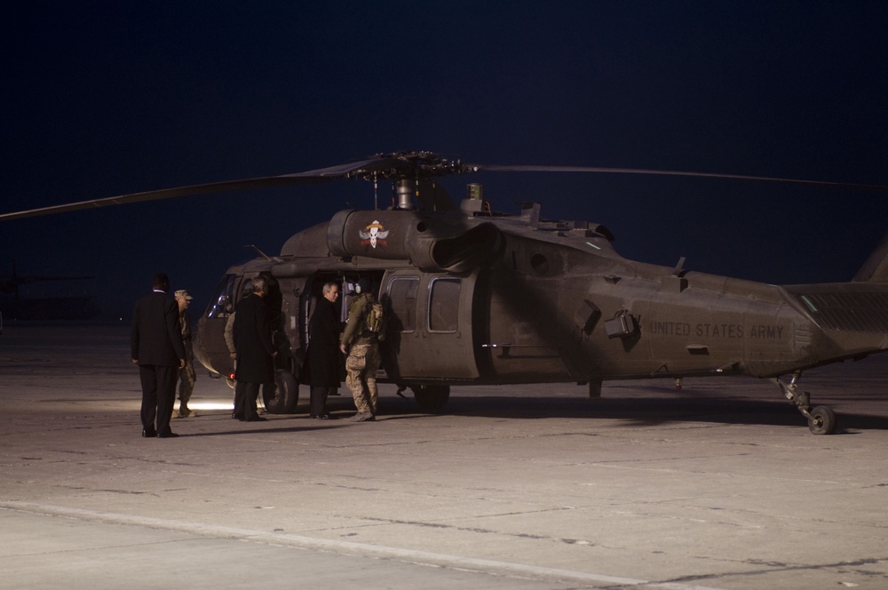 President Bush visits Bagram Air Field
