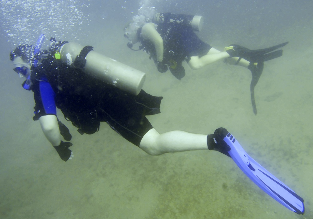 Soldiers Undertaking Disabled Scuba
