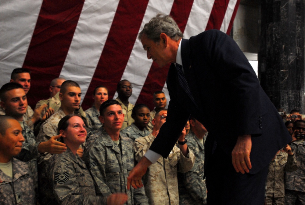 President Bush Visits Troops in Iraq