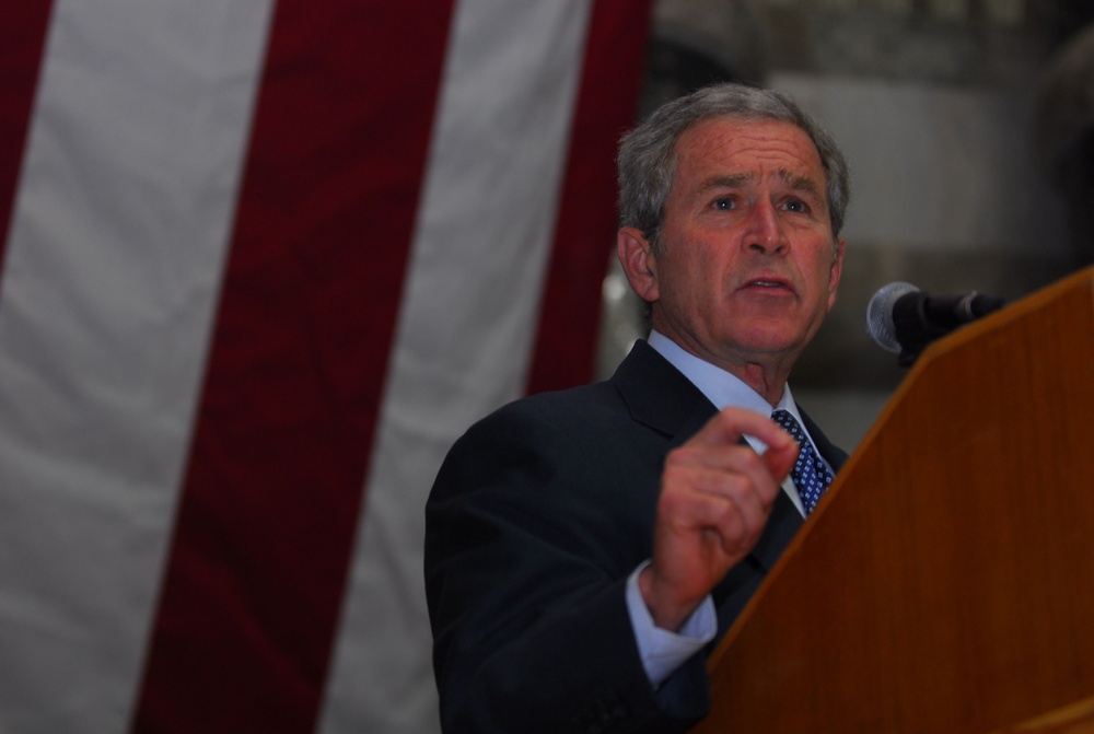 President Bush Visits Troops in Iraq