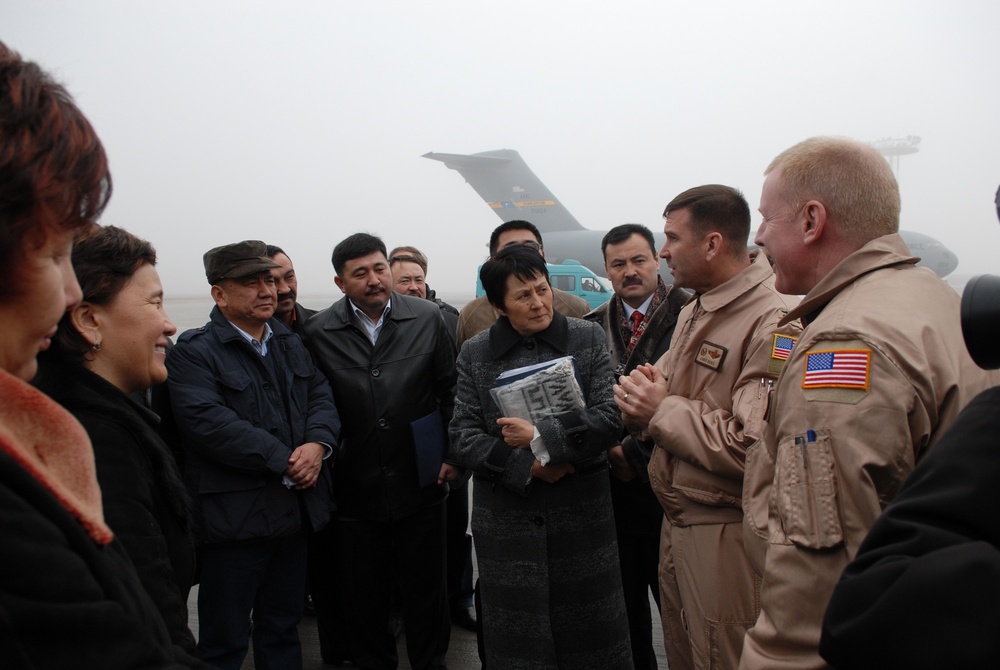 Members of Kyrgyzstan's Parliament Visit Manas Air Base