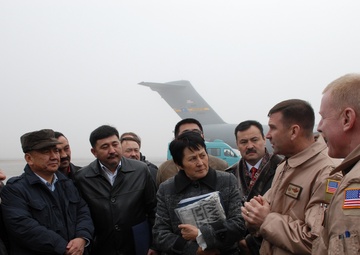 Members of Kyrgyzstan's Parliament Visit Manas Air Base