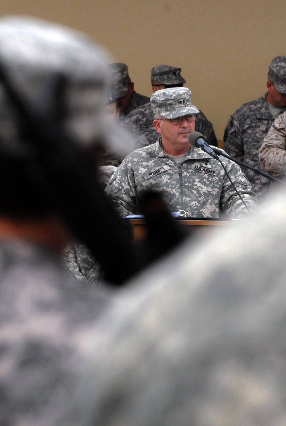 Maj. Gen. Formica addresses Task Force Phoenix