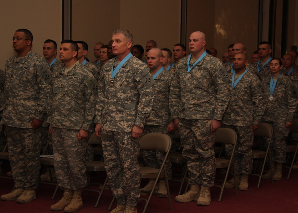 Forty Multi-National Division-Baghdad Soldiers welcomed into Sgt. Audie Murphy Club