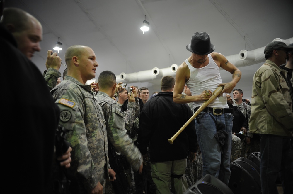United Services Organizations show at Forward Operating Base Marez