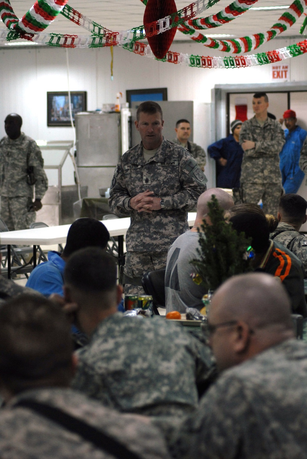 Sgt. Maj. of the Army Preston leads USO tour to Forward Operating Base War Eagle