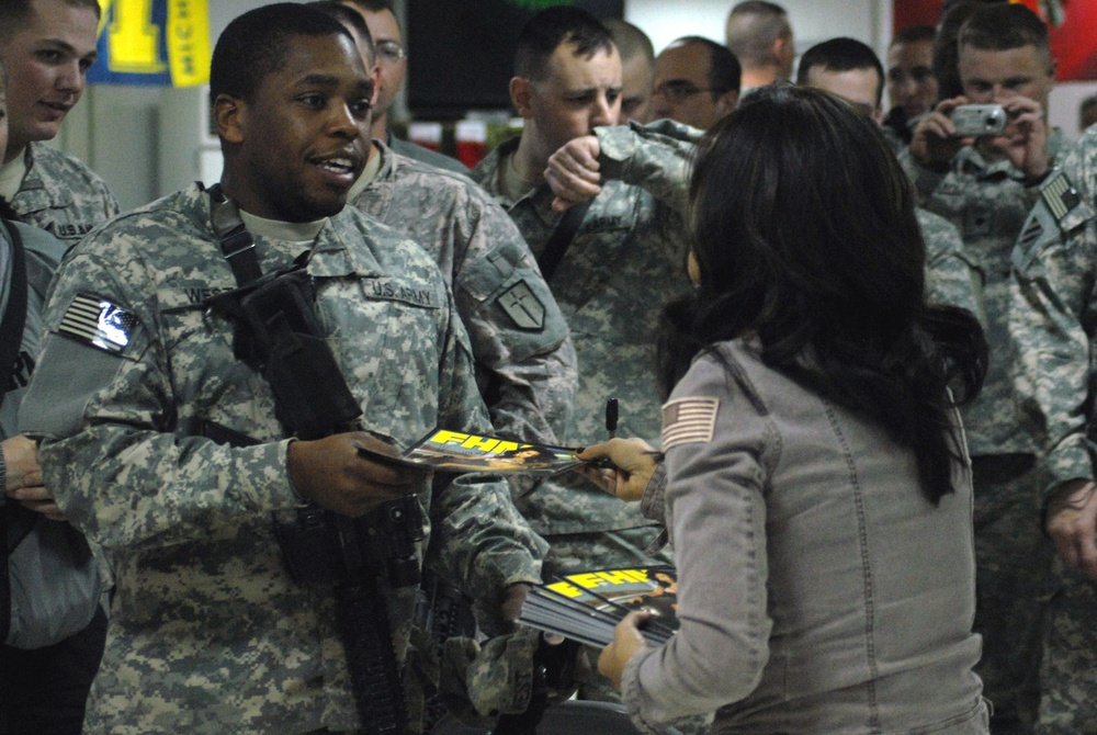 Sgt. Maj. of the Army Preston leads USO tour to Forward Operating Base War Eagle