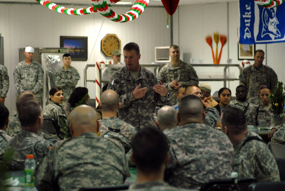 Sgt. Maj. of the Army Preston leads USO tour to Forward Operating Base War Eagle