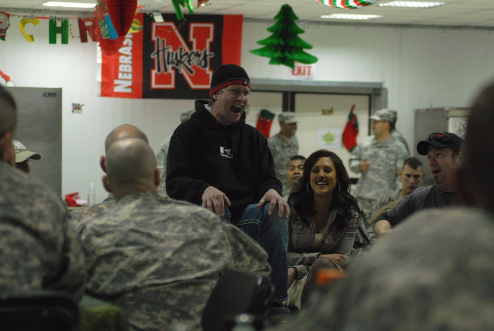 Sgt. Maj. of the Army Preston leads USO tour to Forward Operating Base War Eagle