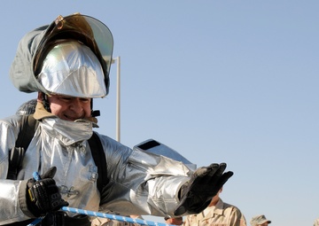 Deployed Airmen Get Glimpse of Firefighters' Lives