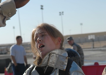 Deployed Airmen Get Glimpse of Firefighters' Lives