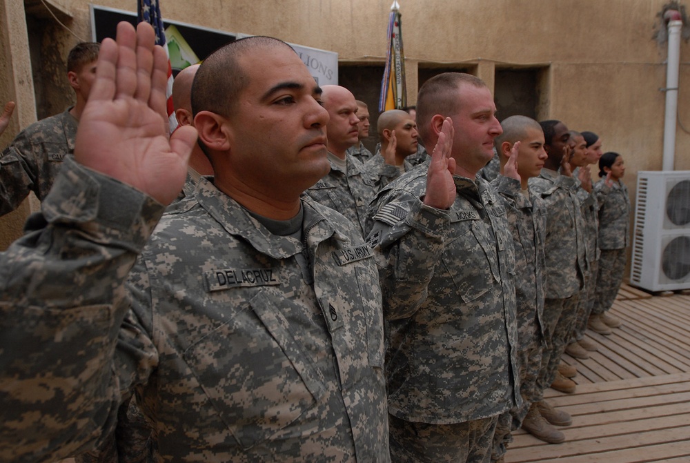 Soldiers make commitment to 'Steel' brothers