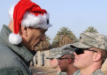 Multi-National Forces - Iraq Command Group visits troops Christmas Day