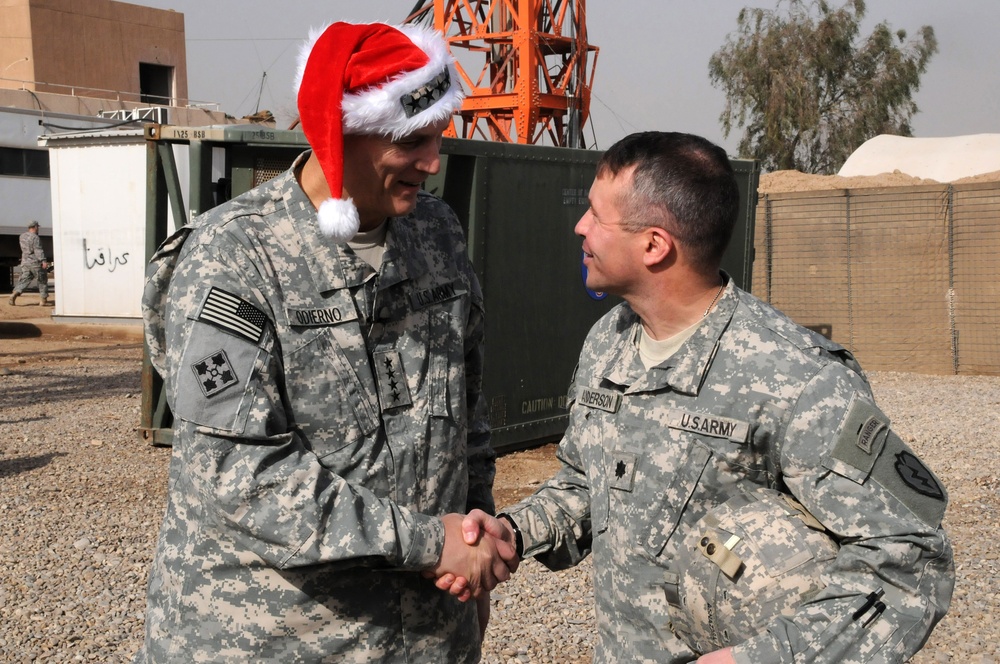 Multi-National Forces - Iraq Command Group Visits Troops Christmas Day