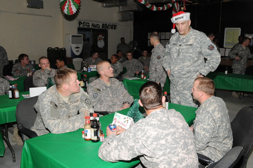 Multi-National Forces - Iraq Command Group Visits Troops Christmas Day