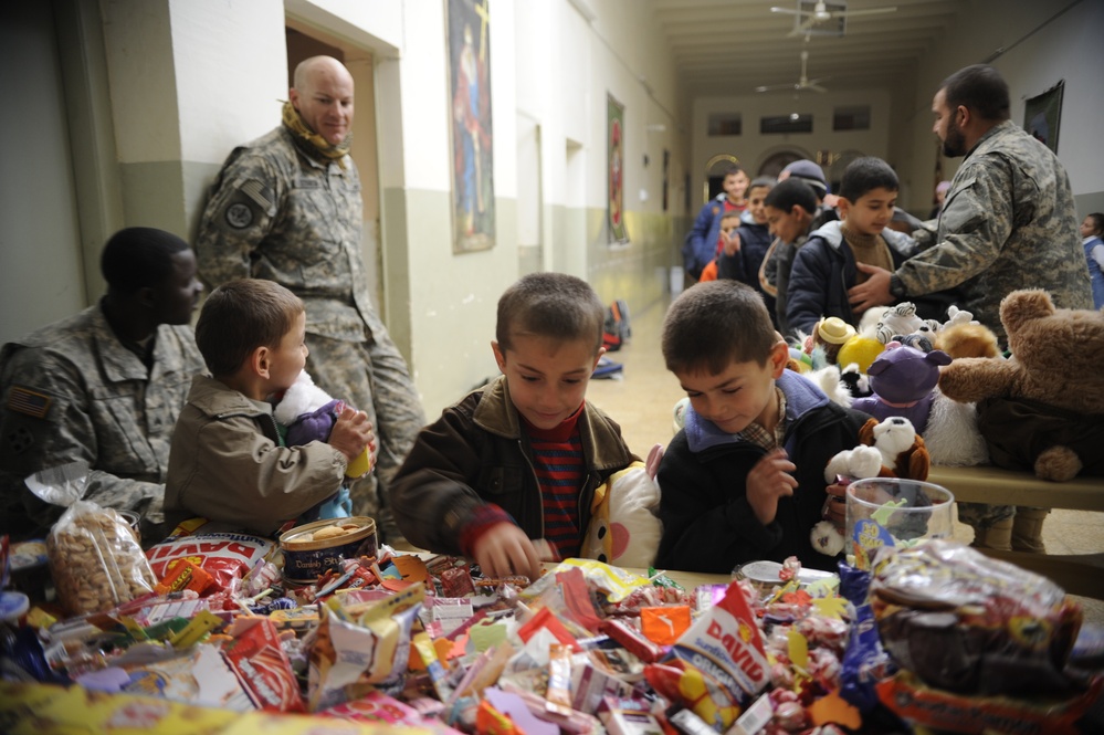 Troops aid orphanage