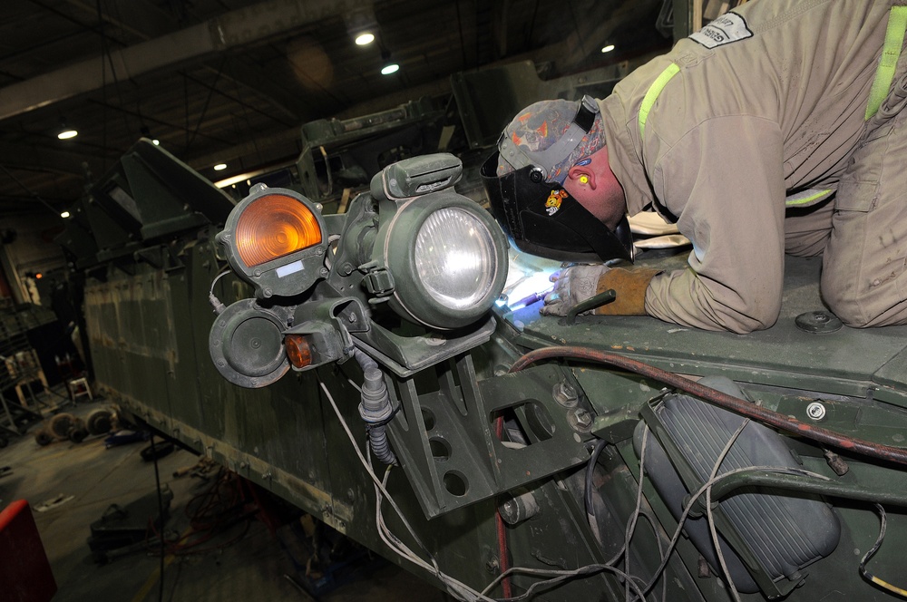 Stryker repair facility shifts focus