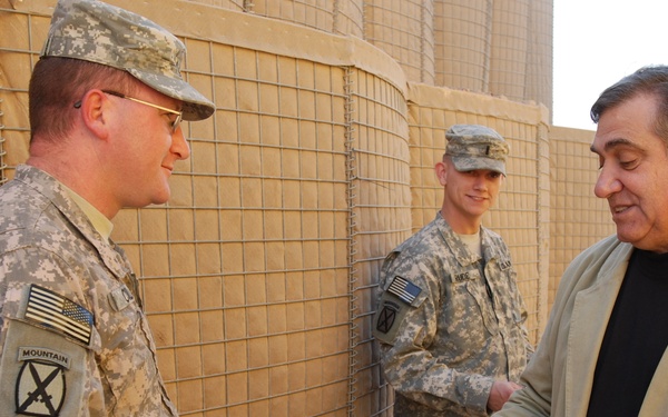 Actor Dan Lauria visits Contigency Operating Base Speicher