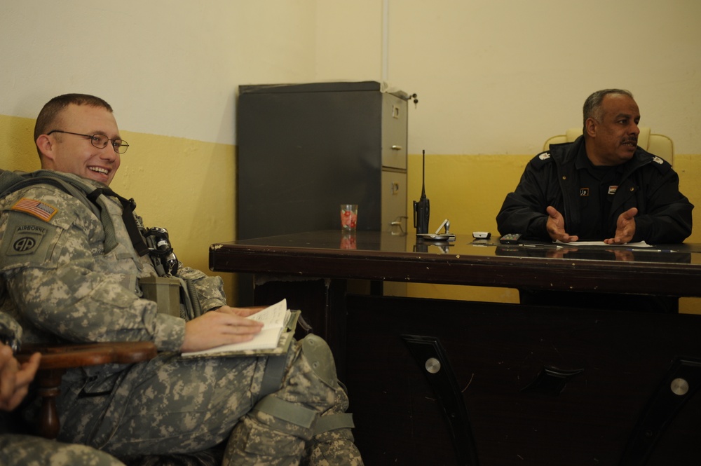 Iraqi Police Meeting at Camp Echo