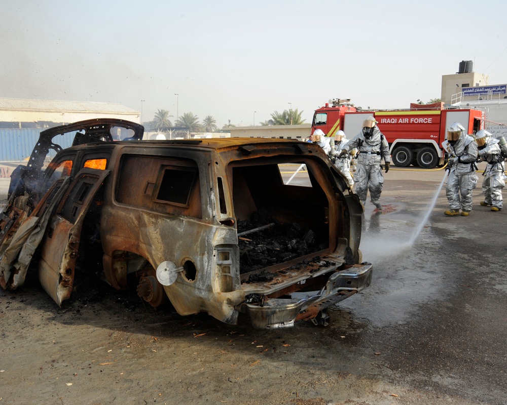 US Air Force Firefighters Relocate, Expand Iraqi Fire Training Course