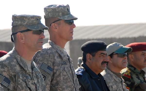 Transfer of authority ceremony at Forward Operating Base Kalsu