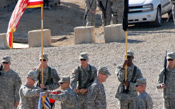 Transfer of authority ceremony at Forward Operating Base Kalsu