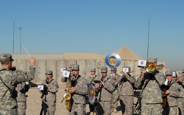 Transfer of authority ceremony at Forward Operating Base Kalsu