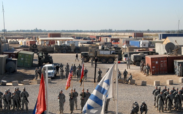 Transfer of authority ceremony at Forward Operating Base Kalsu