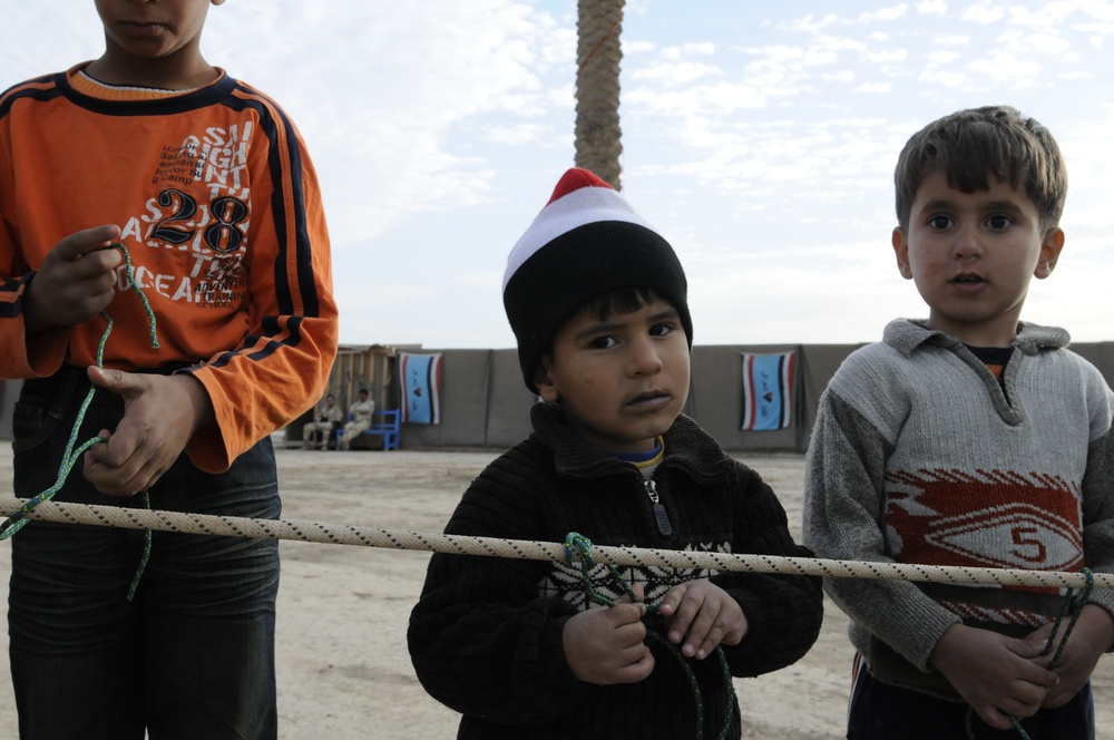 Iraqi Boy Scouts and Girl Guides at Camp Liberty Iraq