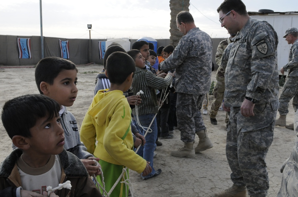 Iraqi Boy Scouts and Girl Guides at Camp Liberty Iraq