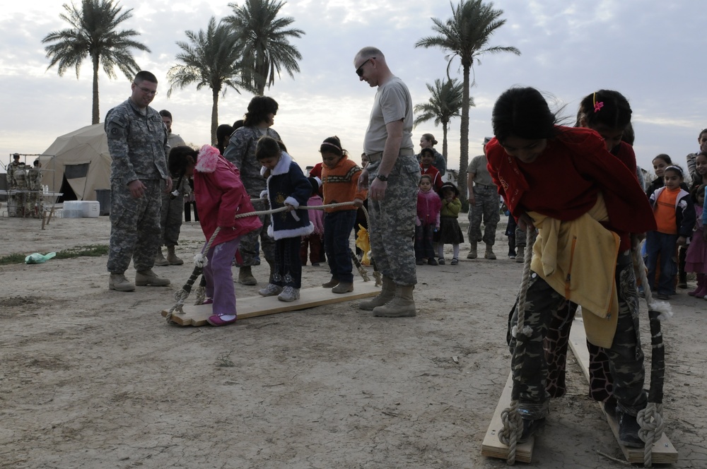 Iraqi Boy Scouts and Girl Guides at Camp Liberty Iraq