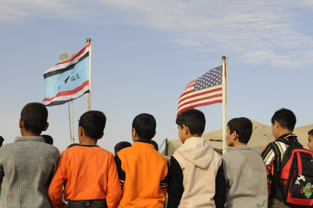 Iraqi Boy Scouts and Girl Guides at Camp Liberty Iraq