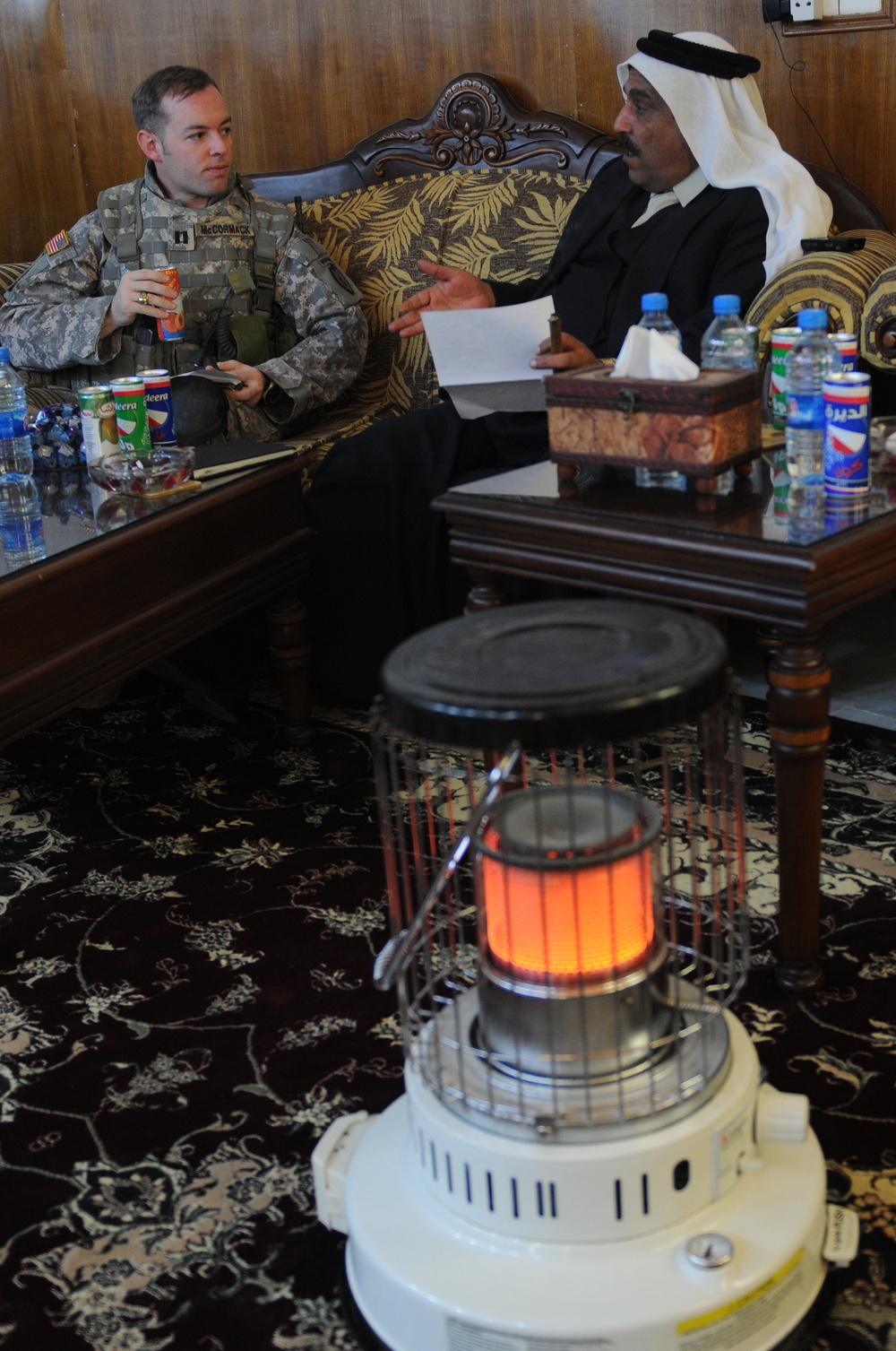 Meeting the Shieks in Al Butoma, Iraq